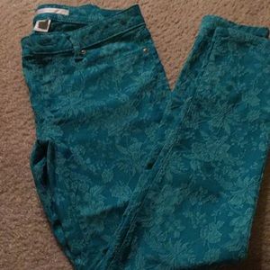 Teal Lauren Conrad jeans floral lace